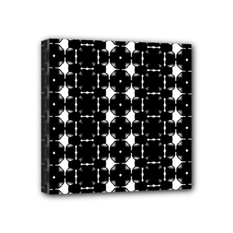 Black And White Pattern Mini Canvas 4  X 4  (stretched) by Simbadda