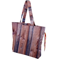 Wood Boards Wooden Wall Wall Boards Drawstring Tote Bag by Simbadda