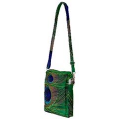 Peacock Feather Macro Peacock Bird Multi Function Travel Bag by Simbadda