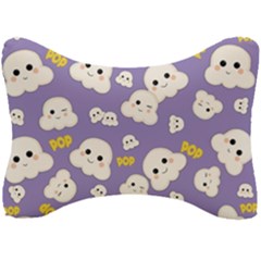 Cute Kawaii Popcorn Pattern Seat Head Rest Cushion by Valentinaart