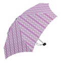Circles Lines Light Pink White Pattern Mini Folding Umbrellas View2