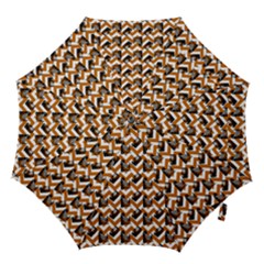 Vintage Camera Chevron Orange Hook Handle Umbrellas (small) by snowwhitegirl