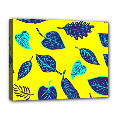 Leaves Pattern Picture Detail Canvas 14  X 11  (stretched) by Simbadda
