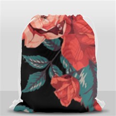 Bed Of Bright Red Roses By Flipstylez Designs Drawstring Bag (small) by flipstylezfashionsLLC