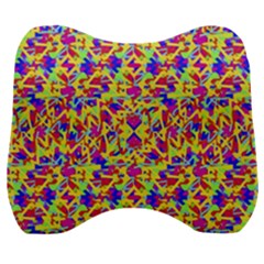 Multicolored Linear Pattern Design Velour Head Support Cushion by dflcprints