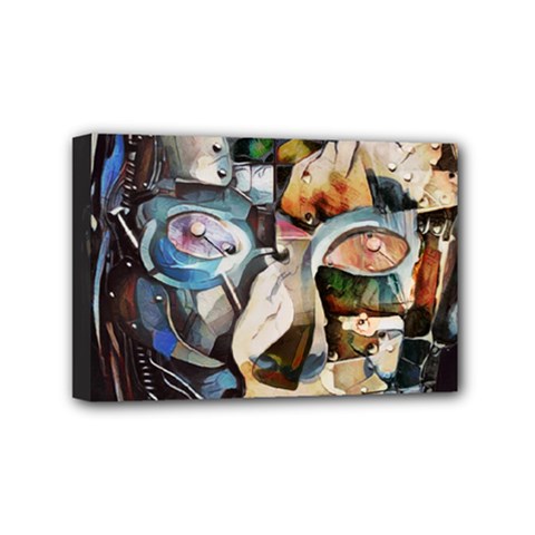 Robot Cyborg Cyberpunk Automation Mini Canvas 6  X 4  (stretched) by Simbadda