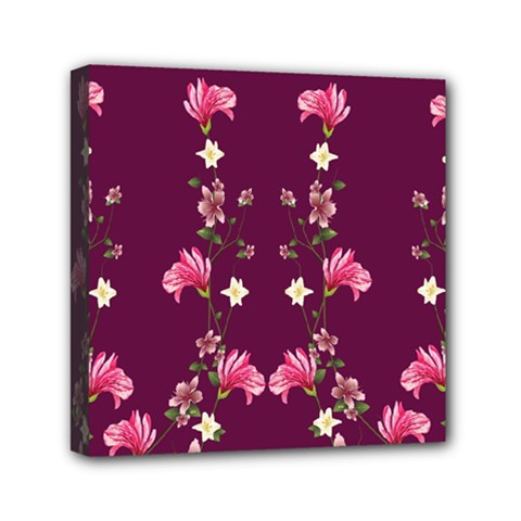 New Motif Design Textile New Design Mini Canvas 6  X 6  (stretched) by Simbadda