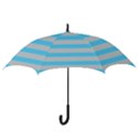 Bold Stripes Turquoise pattern Hook Handle Umbrellas (Small) View3
