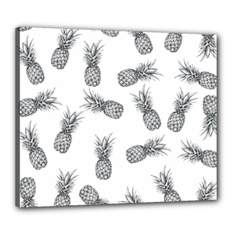 Pineapple Pattern Canvas 24  X 20  (stretched) by Valentinaart