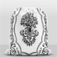 Floriated Antique Scroll Fruit Drawstring Bag (small) by Simbadda