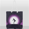 Woman Moon Fantasy Composing Night Full Print Rope Handle Tote (Large) View1
