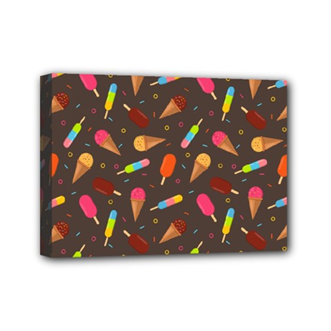 Ice Cream Pattern Seamless Mini Canvas 7  X 5  (stretched) by Celenk