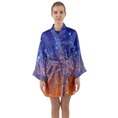 Abstract Pattern Color Design Long Sleeve Kimono Robe by Celenk
