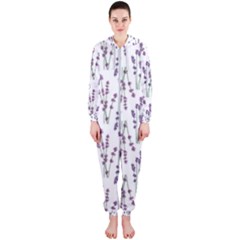 Flower Pattern Pattern Design Hooded Jumpsuit (ladies)  by Celenk