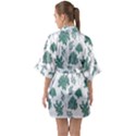 Flower Pattern Pattern Design Quarter Sleeve Kimono Robe View2