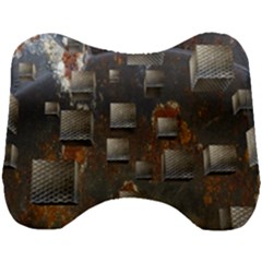 Background Metal Pattern Texture Head Support Cushion by Celenk