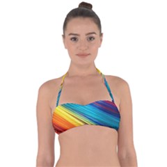 Rainbow Halter Bandeau Bikini Top by NSGLOBALDESIGNS2