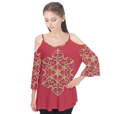Ornament Flower Pattern Jewelry Flutter Tees by Simbadda
