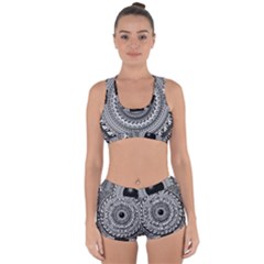 Graphic Design Round Geometric Racerback Boyleg Bikini Set by Simbadda