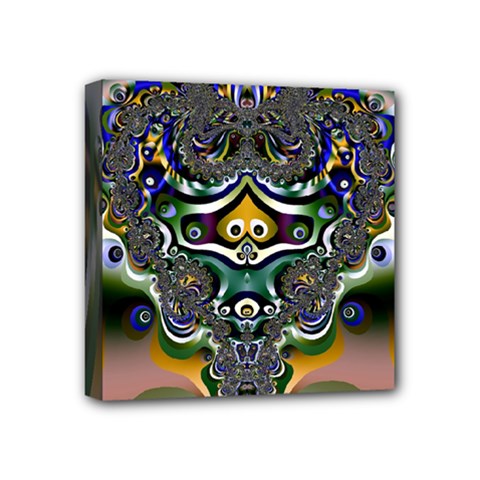 Fractal Art Artwork Design Pattern Mini Canvas 4  X 4  (stretched) by Simbadda
