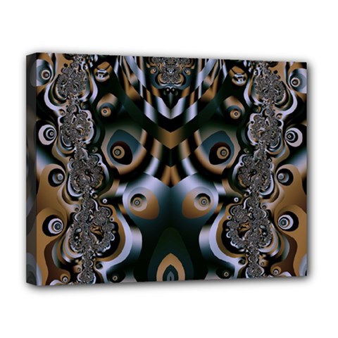 Art Fractal Artwork Design Canvas 14  X 11  (stretched) by Simbadda