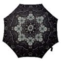 Black And White Fractal Art Artwork Design Hook Handle Umbrellas (Medium) View1