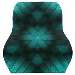 Abstract Pattern Black Green Car Seat Back Cushion  by Simbadda