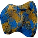 Circle Rings Abstract Optics Velour Head Support Cushion View4