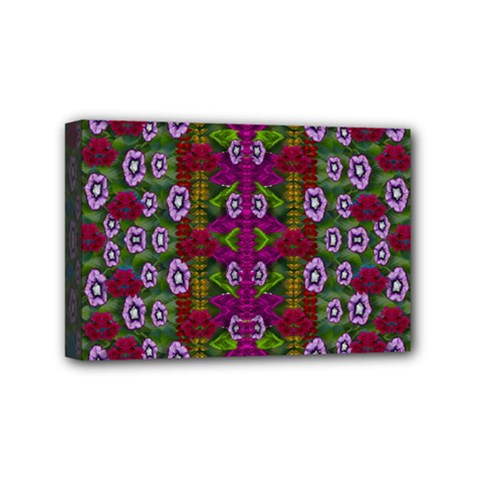 Floral Climbing To The Sky For Ornate Decorative Happiness Mini Canvas 6  X 4  (stretched) by pepitasart