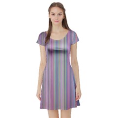 Broken Tv Screen Short Sleeve Skater Dress by dressshop