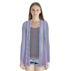 Broken Tv Screen Drape Collar Cardigan by dressshop