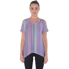 Broken Tv Screen Cut Out Side Drop Tee by dressshop