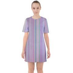 Broken Tv Screen Sixties Short Sleeve Mini Dress by dressshop