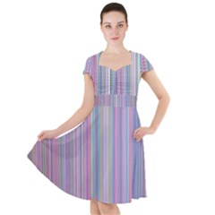Broken Tv Screen Cap Sleeve Midi Dress by dressshop
