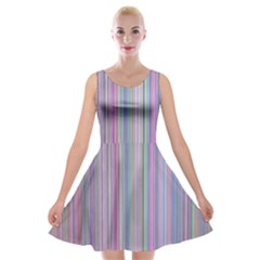 Broken Tv Screen Velvet Skater Dress by dressshop