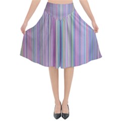 Broken Tv Screen Flared Midi Skirt by dressshop