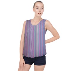 Broken Tv Screen Bubble Hem Chiffon Tank Top by dressshop
