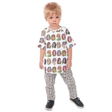 All The Pretty Ladies Kids Raglan Tee by ArtByAng