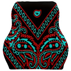 Blue And Red Bandana Car Seat Velour Cushion  by dressshop