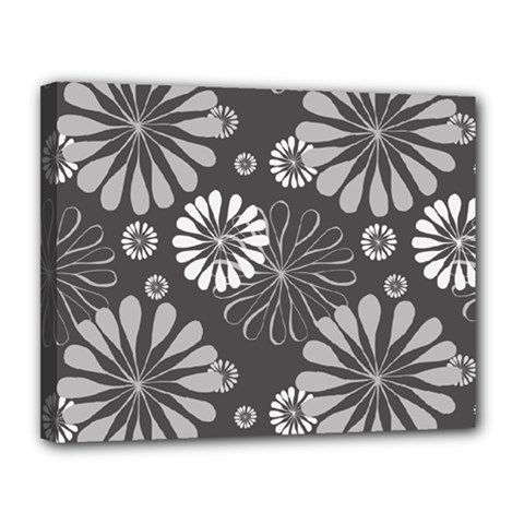Floral Pattern Canvas 14  X 11  (stretched) by Hansue