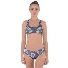 Floral Pattern Criss Cross Bikini Set by Hansue