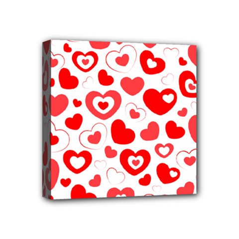 Hearts Mini Canvas 4  X 4  (stretched) by Hansue