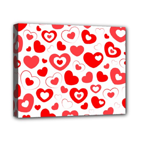 Hearts Canvas 10  X 8  (stretched) by Hansue