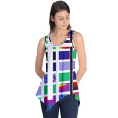 Color Graffiti Pattern Geometric Sleeveless Tunic by Nexatart