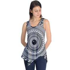 Graphic Design Round Geometric Sleeveless Tunic by Nexatart