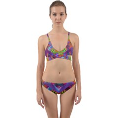 Glitch Glitch Art Grunge Distortion Wrap Around Bikini Set by Nexatart