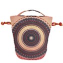 Ornamental Shape Concentric Round Drawstring Bucket Bag View1