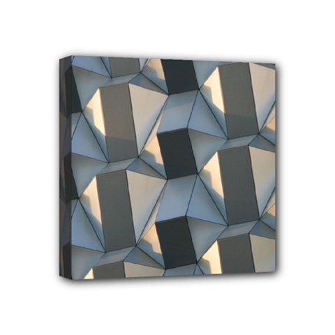 3d Pattern Texture Form Background Mini Canvas 4  X 4  (stretched) by Nexatart