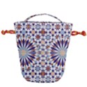 Morocco Essaouira Tile Pattern Drawstring Bucket Bag View2