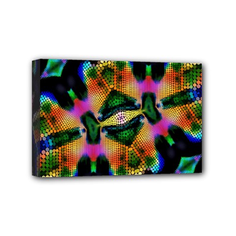 Butterfly Color Pop Art Mini Canvas 6  X 4  (stretched) by Nexatart